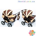 Коляска- для двойни Viki 151- C 90 шоколадно-бежевый